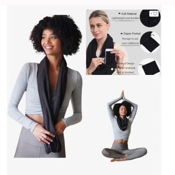 🎉HOST PICK🎉‎ NWT Beyond Yoga Hidden Pocket Infinity Scarf - Picture 1 of 11